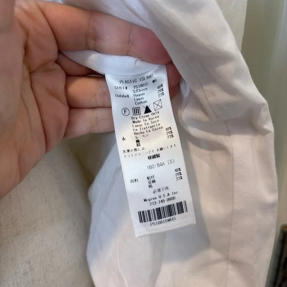 PLASTIC ISLAND White Studded Blazer Suit Jacket - Picture 6 of 8